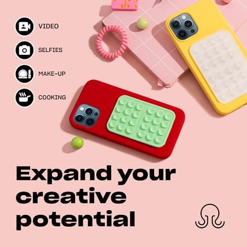 Effortless Hands-Free Silicone Suction Phone Mount – Ideal for Capturing Selfies & Videos on the Go, Compatible with i Phone & Android – Stylish Baby Blue Jay Design for Secure Grip and Portability – The Ultimate Accessory for Content Creators and Live Streamers