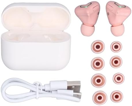 Yoidesu Heart-Shaped Bluetooth Earbuds – Chic Red Design with Superior Noise Cancelling and Hi-Fi Stereo Sound, Ideal Gift for Music Lovers and Trendsetters, Portable Charging Case for Effortless Audio Enjoyment on the Go