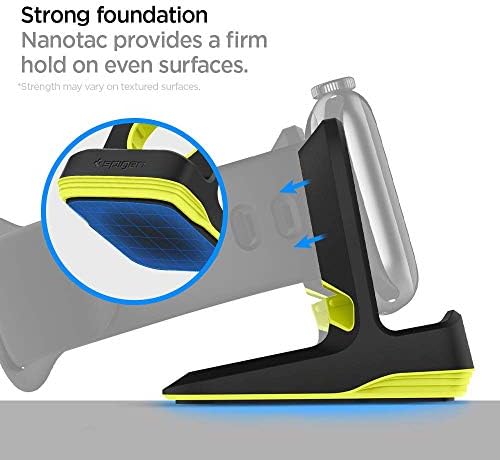 Spigen S350 Apple Watch Charger Stand – Durable TPU Dock with Non-Slip Base for Enhanced Stability and Fast Charging – Compatible with Ultra 2/1, Series 10, SE2, and More – Optimal Charging Solution for All Apple Watch Sizes – Sleek Design for Desk or Nightstand Use
