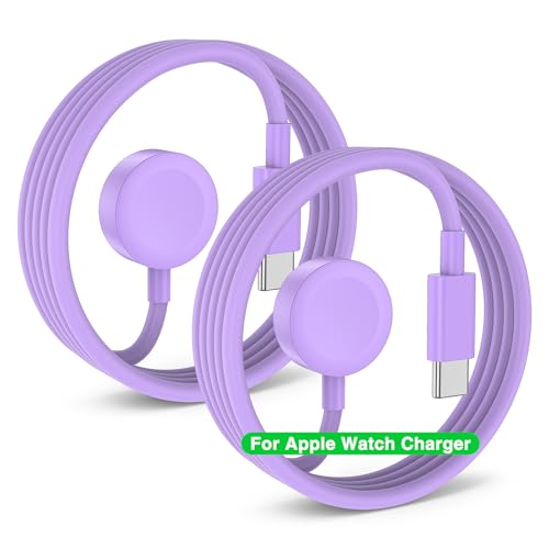 Revolutionize Your Charging Routine with the Enhanced 2-Pack USB-C Magnetic Apple Watch Charger – Fast Charging Cable for Ultra 2, SE (2 nd Gen), Series 10-3 FT Length, Effortless Compatibility with All Models – Durable, Reliable, and Perfect for On-the-Go Power Needs