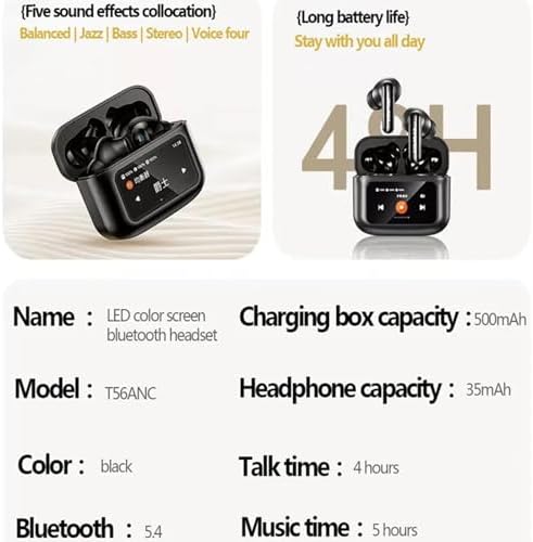 Revolutionize Your Audio Experience with AWEI Wireless Earbuds – Cutting-Edge Bluetooth 5.4 Technology, Waterproof Design, Touch-Control Convenience, and LED Display for i Phone & Android Users on the Go, Perfect for Active Lifestyles and Audiophiles Seeking Unmatched Sound Quality