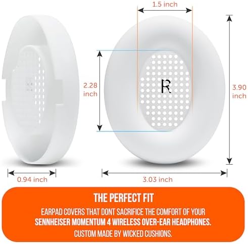 Transform Your Sennheiser Momentum 4 with WC Sweat Z Earpad Covers – Stylish Black Camo Protection for Active Lifestyles – Sweatproof, Washable Silicone Ear Pads for Ultimate Comfort and Enhanced Longevity