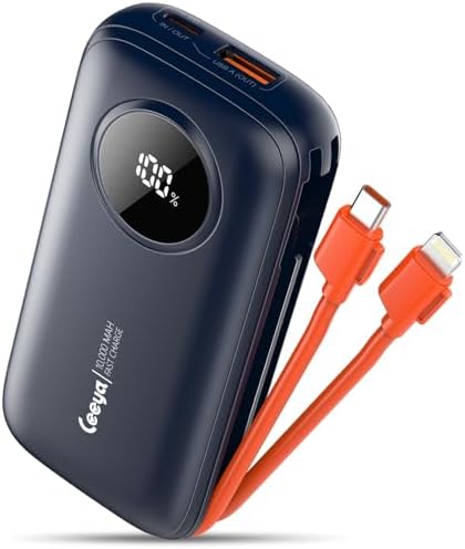 Stay Warm and Empowered: 10000 m Ah Heated Vest Battery Pack with Built-In Cables for Fast USB-C Charging – Ultimate Portable Power Bank for i Phone 16/15/14, Android & More – Essential Travel Companion for Adventurers and Cold Weather Enthusiasts