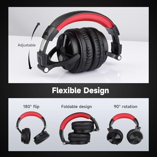 One Odio Studio Pro C Silver Over-Ear Bluetooth Headphones: Immerse Yourself in 110 Hours of Uninterrupted Wireless Audio with High-Performance 50 mm Neodymium Drivers for Rich Deep Bass and Crystal-Clear Sound; Effortlessly Portable Foldable Design Ideal for Travelers, Seamless Compatibility Across PCs, Phones, and Tablets for Ultimate Versatile Listening Experience