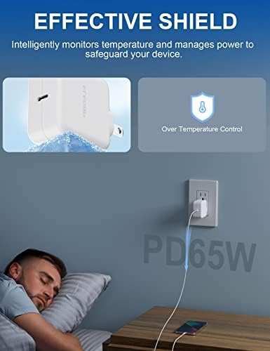 High-Speed 65 W USB-C Ga N Charger Cube with Foldable Plug – PD Power Delivery Fast Charging Block for i Phone, i Pad, Mac Book Pro, Galaxy, Pixel & More – Compact, Lightweight & Durable Travel-Friendly Design with Included USB-C Cable