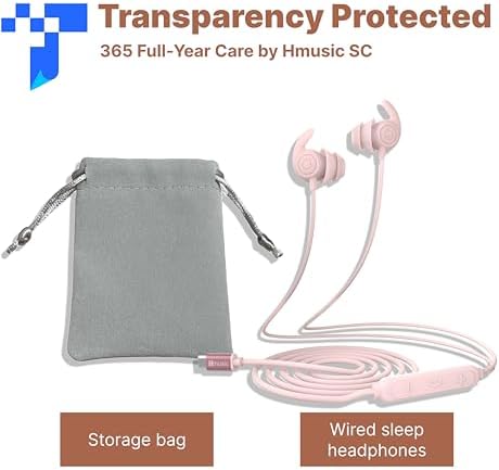 Ultra-Lightweight Hmusic Sleep Earbuds – 3.5 mm Wired Headphones with 30 d B Noise Isolation for Uninterrupted Relaxation – Snail Flat Design Perfect for Sleep, Travel, and Meditation – Crafted from Soft Silicone for Ultimate Comfort and Durability – Ideal for Audiobooks and Stress Relief