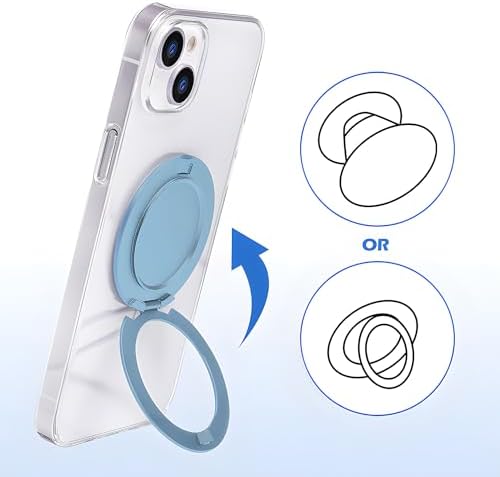 Revolutionary Magnetic Ring Holder & Kickstand for i Phone 12, 13, 14, & 15 – Mag Safe-Compatible Removable Grip for Ultimate Versatility and Secure Viewing Experience