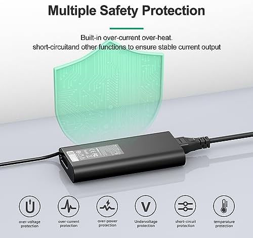 High-Performance 130 W USB-C Charger for Dell XPS & Precision Laptops – Universal Compatibility, Fast Charging, and Enhanced Safety Features – Ideal Replacement for XPS 15, 17, and Latitude Models – Lightweight, Compact Design with Over-Voltage Protection for Reliable Power Delivery