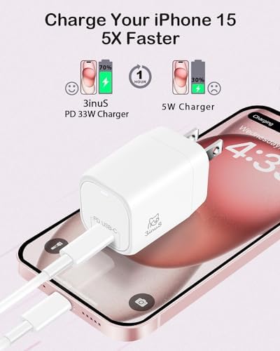 33 W USB-C PD Ga N Wall Charger – Ultra-Compact Fast Charging Adapter with Foldable Plug for i Phone 16 Series, i Pad Pro, and Mac Book Air – Ultimate Travel Power Solution for Modern Devices