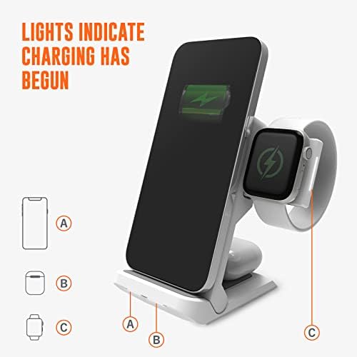 Effortlessly Charge All Your Devices with the STM Charge Tree Swing 3-in-1 Qi-Certified Wireless Charging Station – Fast 15 W Multi-Device Power Hub for i Phone, Samsung, Android, Air Pods & Apple Watch – Sleek Black Design Perfect for Home or Office Use – Streamline Your Charging Routine and Eliminate Clutter while Enjoying Safe, Reliable Power for All Your Essentials.