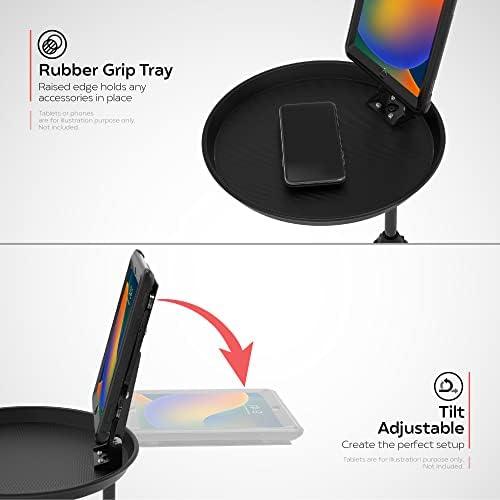 Transform Your Drive with the CTA Adjustable Vehicle Cup Holder Mount – VESA-Compatible Magnetic Tablet Holder with Splash-Proof Enclosure and Integrated Tray for 70 mm to 100 mm Cup Holders – Ultimate Convenience and Safety for On-the-Go Entertainment and Navigation