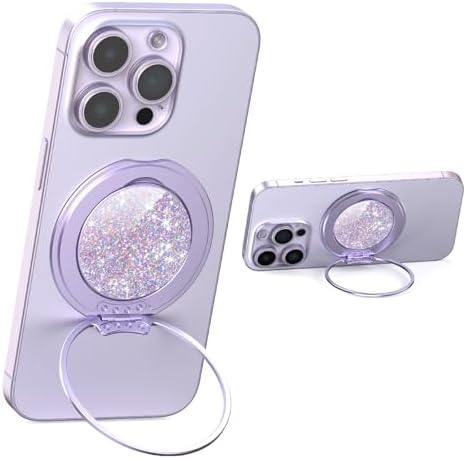 typecase Folding Phone Stand: Foldable Smartphone Holder for Desk – Ultra Thin Adjustable Kickstand – Magnetic Phone Grip Home Desk Accessories Compatible with Phone Tablets – Enhanced Compatibility and Speed