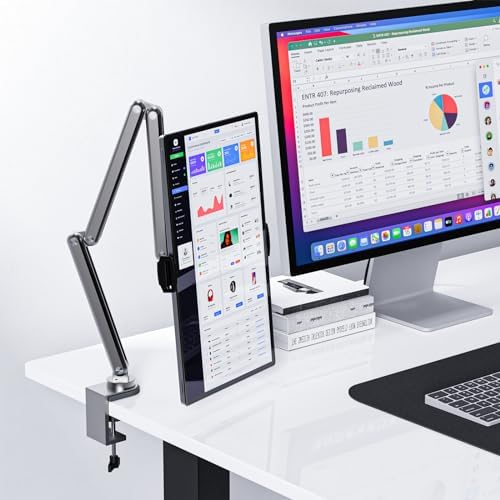 Premium Adjustable Aluminum Alloy Tablet Stand for Desk – Versatile Foldable Arm Holder for i Pad Pro, Air & Mini, Samsung Galaxy Tab S9/FE/A9/S6 – Ergonomic Design for Enhanced Productivity & Comfort – Ideal for Home Office & Streaming