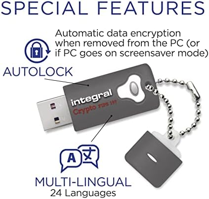 Secure Your Data with the 8 GB Crypto-140-2 USB Flash Drive – FIPS 140-2 Certified, 256-Bit Hardware Encryption, and Waterproof Design for Ultimate Protection – Fast USB 3.0 Transfers and Brute-Force Password Defense for Professionals on the Go