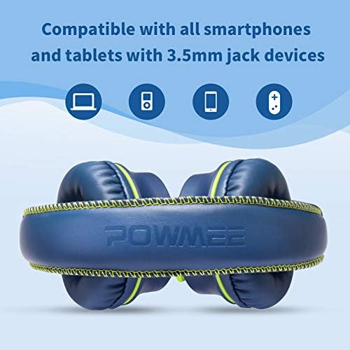 M2 Kids Foldable On-Ear Headphones – Adjustable, Tangle-Free 3.5 mm Wired Design in Vibrant Blue – Perfect for School, Travel & Gaming – Durable Comfort with Clear Sound for Young Auditory Enthusiasts – Ideal for Active Lifestyles and Extended Use
