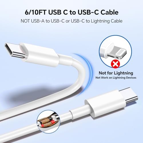 Lightning-Fast 20 W USB-C Wall Charger & 10 FT Cable for i Phone 15/16/Plus/Pro Max – Sleek Pink-Blue Power Adapter for Ultimate Charging Performance and Versatile Use