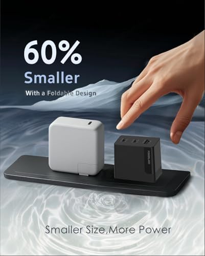 Power Up Anywhere: 100 W USB-C Ga N III 3-Port Fast Charging Station – Compact, Portable Laptop Adapter for Mac Book Pro/Air, i Pad Pro, Galaxy S23, Dell XPS 13 & i Phone 16/15/Pro – Ultimate Multi-Device Charger with Rapid Charging Efficiency and Foldable Design