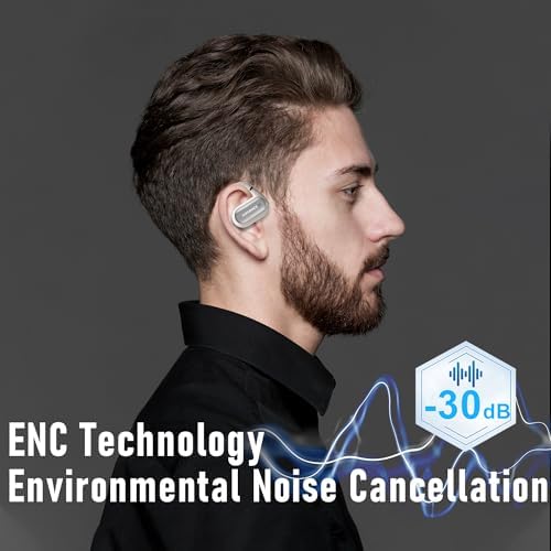 ZIPFORCE Open-Ear True Wireless Earbuds – Ultra-Comfortable Bluetooth 5.4 Headphones with 4-Mic ENC for Superior Call Clarity, IPX6 Waterproof Sports Earbuds in Eye-Catching Yellow – Perfect for Active Lifestyles and Dynamic Listening Adventures