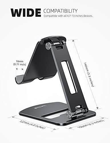 Lamicall Premium Adjustable Tablet Stand – Versatile Foldable Holder for 4.7″ to 13″ Devices – Ideal for i Pad Pro, Galaxy Tabs, and Kindle – Ergonomic Design for Optimal Comfort and Stability – Sleek Silver Finish Perfect for Work, Entertainment, and Travel – Compact, Durable, and Lightweight for Effortless Portability – Enhance Your Viewing Experience with Adjustable Angles and Hands-Free Operation – The Ultimate Tablet Accessory for Productivity and Relaxation
