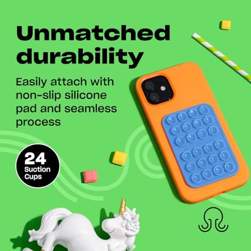 Effortless Hands-Free Silicone Suction Phone Mount – Ideal for Capturing Selfies & Videos on the Go, Compatible with i Phone & Android – Stylish Baby Blue Jay Design for Secure Grip and Portability – The Ultimate Accessory for Content Creators and Live Streamers