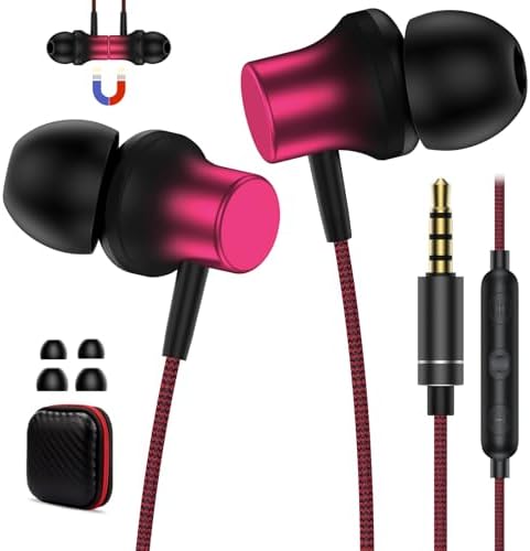 USB C Wired Earbuds: Premium Noise Cancelling Hi-Fi Stereo Earphones with In-Line Mic & Volume Control for Samsung S25, S24 FE, i Phone 16 – Durable Nylon Design for Ultimate Comfort & Longevity, Perfect for Galaxy A56, A55, A35 – Elevate Your Audio Experience Effortlessly