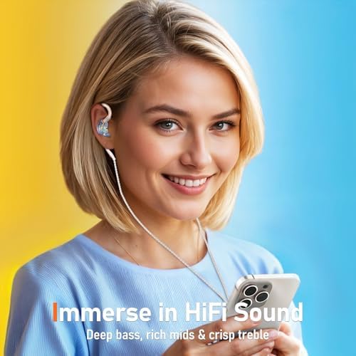 Unleash Exceptional Sound Quality with Vibes 202 MC USB-C Wired Earbuds: Premium Hi-Fi Audio, Advanced Noise Isolation, Ergonomic Comfort for i Phone 15/16 – Built-In Microphone for Effortless Communication & Durable Silver-Plated Cable – Includes Portable Case for On-the-Go Convenience