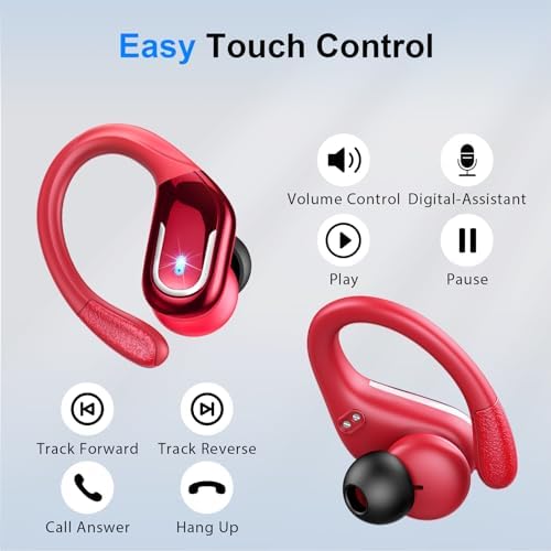 Ultimate Wireless Sport Earbuds with 75-Hour Playtime, Bluetooth 5.4 Connectivity, and IP7 Waterproof Rating – Noise-Canceling Earphones with Deep Bass for Gym, Running, and Outdoor Activities – Enhanced Comfort and Stability for Active Lifestyles