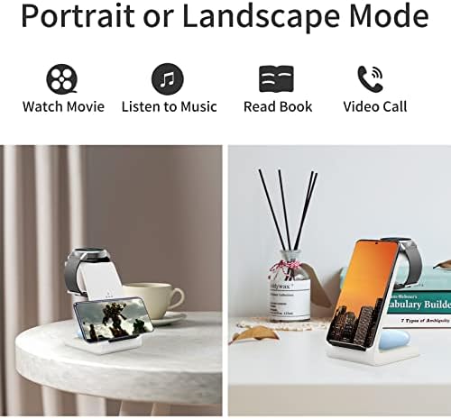 Revolutionary 3-in-1 Qi-Certified Fast Wireless Charging Station for Samsung Devices – Ultimate Portable Charger for Galaxy S20, Note 10, S9, S8 & Galaxy Watch – Sleek, Compact Design for Effortless Multi-Device Charging and Superior Compatibility