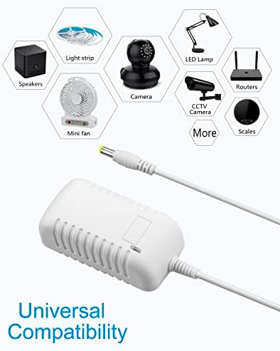 24 V 1 A Power Supply Adapter Dual Pack – Versatile AC to DC Transformer with 4.92 Ft Cord for CCTV Cameras, DC Motors & Water Pumps – High-Efficiency 24 W Output, Universal Compatibility, and Enhanced Performance for Reliable Device Operation