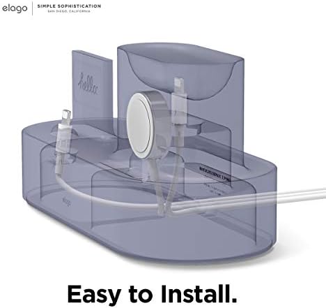 elago 3 in 1 Charging Station for Apple Devices – All-in-One Dock for i Phone, Apple Watch Series 10/9/8/7/6/5/4/3/2/1/SE, and Air Pods Pro/3/2/1 – Sleek, Space-Saving Design with Enhanced Speed and Compatibility (Original Cables Required) – Perfect for Home or Office Use