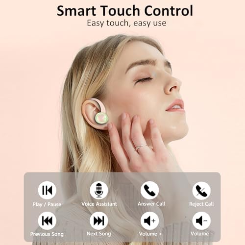 Ultimate Bluetooth 5.4 Sports Earbuds with 50-Hour Playtime, IP7 Waterproof Design, and Enhanced Deep Bass – Perfect for Fitness Enthusiasts and Runners in Vibrant Purple, Engineered for Unmatched Comfort and Superior Noise Cancellation