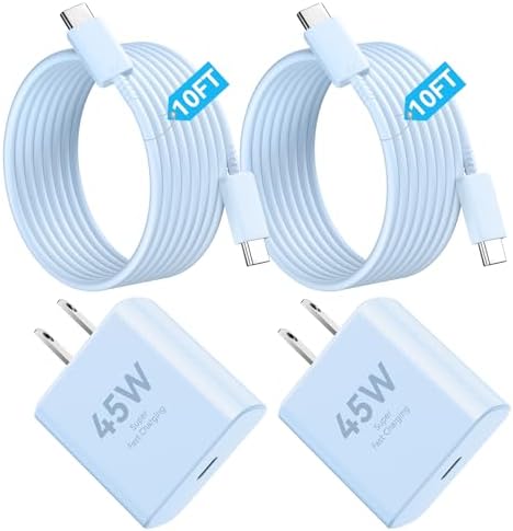 Apple 16 Series 45 W USB-C Rapid Charger with 6.6 ft Type-C Cable – Ultimate Fast Charging Solution for i Phone 16, Galaxy S24/S23, and All USB-C Devices – Compact, Durable, and Safety-Enhanced Power Adapter for On-the-Go Efficiency