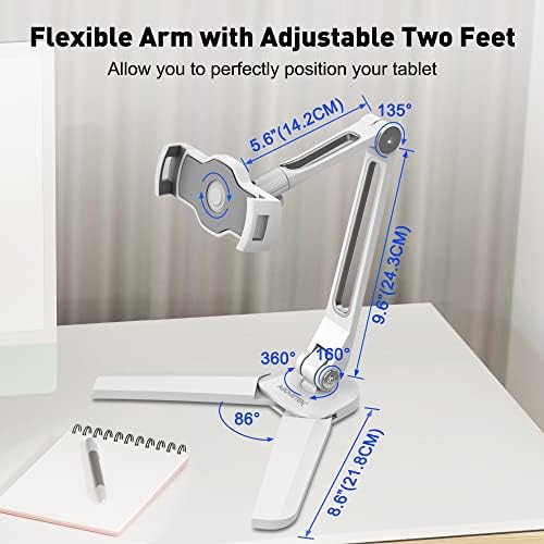 Revolutionize Your Kitchen Setup with Above TEK 3-in-1 Highflex 360° Adjustable i Pad Wall Mount – Universal Under Cabinet Tablet Holder for i Pads, Mini, Air & Surface Pro, Effortless Installation, Sleek Black Finish for Modern Functionality
