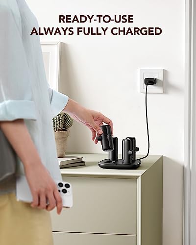 Ultimate Portable Charger Station Kit for i Phone – 4-Pack 5000 m Ah Power Banks with Magnetic Dock, 20 W PD Fast Charging for i Phone 14/13/12/11/XR/XS/X/8 – Enhanced Speed and Versatile Compatibility for On-the-Go Power Solutions