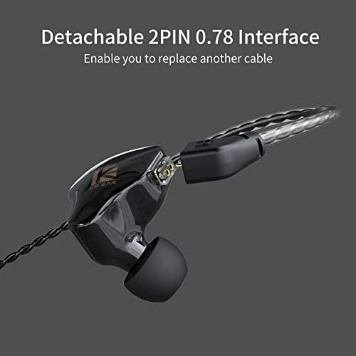 Transform Your Sound Journey with keephifi KBEAR Flash Hi-Fi Earphones – Premium Dual Driver Hybrid In-Ear Monitors in Stunning CNC Aluminum Alloy, Featuring Detachable 2 PIN-C Cable for Customization and Ergonomic Comfort for Extended Listening Sessions (Purple, Without Mic)