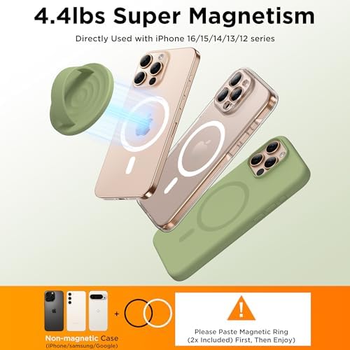 Revolutionary Magnetic Phone Ring Grip Holder – Ergonomic Silicone Finger Loop for i Phone Pro Max/Plus, 12/13/14/15/16 Series – Compatible with Mag Safe – Oat Color Enhances Aesthetics and Comfort – 360-Degree Rotation for Effortless Use – Secure Your Device with Style and Stability – Essential Smartphone Accessory for Unmatched Usability and Convenience