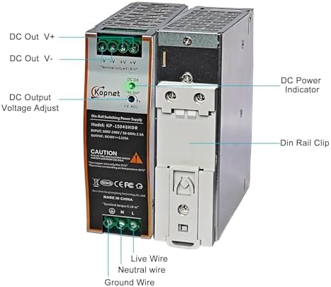150 W 48 V Din Rail Power Supply – High-Efficiency AC-DC Industrial Adapter with Comprehensive Overload, Thermal, and Short Circuit Protection for Safe Operation in Diverse Applications