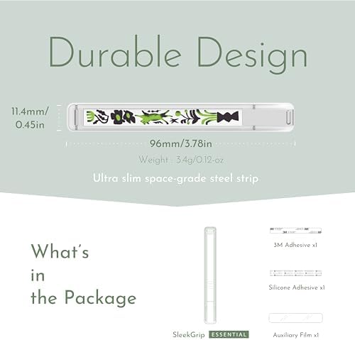 Sleek Strip Ultra-Thin Phone Grip & Kickstand – Lightweight Finger Holder for i Phone & Android – Customizable Loop Design with Dual Viewing Angles – Pocket-Friendly, Strong Adhesive, and Stylish Color Options for Enhanced Mobile Experience
