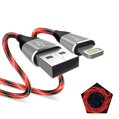 Illuminate Your Charging Experience with the 6 FT Pink LED Lightning Cable – MFi Certified Fast Charging Cord for i Phone 13, 12, 11 Pro Max, XR, XS, X, 8 Plus, 7 Plus, 6 Plus, 5 s & i Pad – Stylish, Durable, and Conveniently Long for Enhanced Flexibility and Quick Power-Up