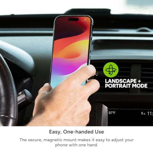 Mophie Snap+ Wireless Charging Vent Mount – Mag Safe Compatible Car Charger for i Phone 12-16 Series, Fast 7.5 W Power Boost, Adjustable Arm for Optimal Viewing, Universal Vent Fit with Secure Twist-Lock Design, Elevate Your Drive with Hands-Free Convenience
