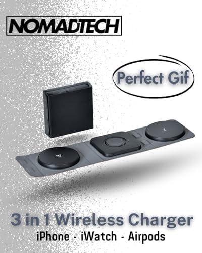 Ultimate 3 in 1 Magnetic Wireless Charging Dock for Apple Devices – Foldable Fast Charging Station for i Phone 12-16 Pro Max, Apple Watch & Air Pods – Travel-Friendly Design with Enhanced Compatibility and Efficiency