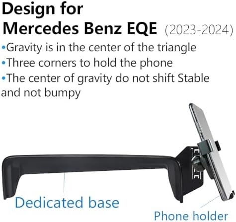 Premium Car Phone Holder for Mercedes Benz EQE 2023-2024 Sedan & SUV – Stylish Dashboard Mobile Mount for Seamless Navigation and Enhanced Connectivity (Not Compatible with AMG EQE) – Secure, 360-Degree Rotation, Easy Tool-Free Installation, and Elegant Design for Luxury Interiors