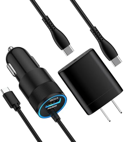 Rapid Charge USB-C Wall and Car Charger for Samsung Galaxy Z Fold Flip Series – Enhanced 3 ft/6 ft Cable Options for Ultimate Compatibility and Speed – Ideal for S25, S25 Ultra 5 G and More – Efficient Charging Solution for On-the-Go Convenience and Home Use