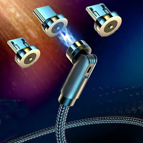 Revolutionize Your Charging with the Magnetic 540° Rotation Cable Set – 7-Piece Bundle Featuring 1.6 ft, 3.3 ft (2), 6.6 ft (2), and 10 ft (2) Lengths – Universal Compatibility with Micro USB, Type C, and i Devices for Fast, Efficient Charging – Durable, Hassle-Free Magnetic Connection for One-Handed Use – Perfect for Home, Car, or Travel Charging Solutions