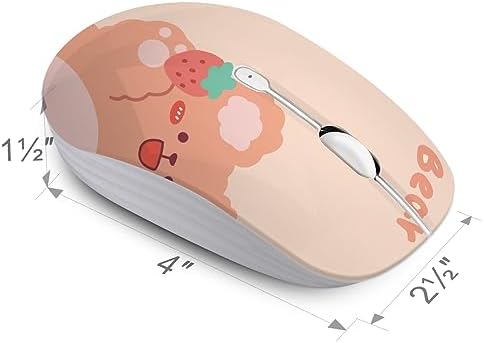 Ultra-Quiet Wireless Mouse with Nano Receiver – Perfect for PC, Laptop & Mac Book | Portable Optical Mice for Effortless Navigation | Ergonomic Design for Comfort & Productivity | Ideal for Mobile Professionals & Students