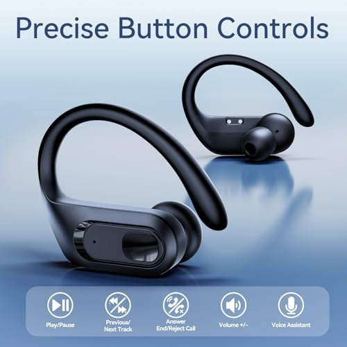 Ultimate Active Noise Cancelling Wireless Earbuds – 96 Hours of Uninterrupted Playback with LED Battery Indicator – Waterproof Over-Ear Design with Secure Earhooks for Maximum Stability – Ideal for Sports, Running, and High-Intensity Workouts – Superior Bluetooth Connectivity for Quick Pairing and Seamless Audio – Immerse Yourself in Stunning Sound Clarity and All-Day Comfort for Every Adventure