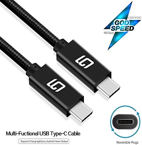 Ultra-Fast 20 Gbps USB-C to USB-C Cable – Premium Nylon Braided for Enhanced Durability | 100 W Rapid Charging & Dual 4 K/Single 5 K @60 Hz Video Support | Versatile 3.3 ft Length for Seamless Connectivity Across Devices | USB 3.1 & 3.2 Compatible | Perfect for Laptops, Smartphones, and Tablets