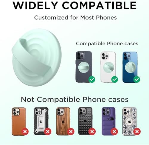 Revolutionary Magnetic Phone Ring Grip Holder – Ergonomic Silicone Finger Loop for i Phone Pro Max/Plus, 12/13/14/15/16 Series – Compatible with Mag Safe – Oat Color Enhances Aesthetics and Comfort – 360-Degree Rotation for Effortless Use – Secure Your Device with Style and Stability – Essential Smartphone Accessory for Unmatched Usability and Convenience
