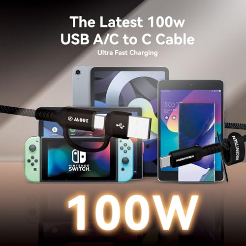 Ultra-Fast Charging 2-Pack USB C to USB C Cable – 100 W Power Delivery with 5 A Speed for i Phone 16 Max, Mac Book Pro & i Pad – 6 FT Durable Nylon Braided Design for Tangle-Free Use, Perfect for Home & On-the-Go Charging