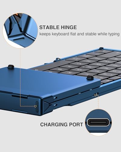 Portable Full-Size Proto Arc Bluetooth Keyboard XK01 – Foldable Wireless Keyboard with Numeric Keypad for i Pad, Tablets, Smartphones, and Laptops – Rechargeable Multi-Device Solution for Windows, i OS & Android – Ultimate Travel Companion for On-the-Go Professionals